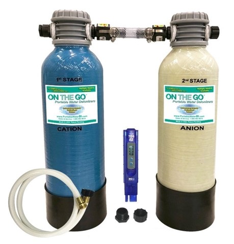 On The Go Spotless Portable Dual Bed Water Deionizer With Brass Fittings